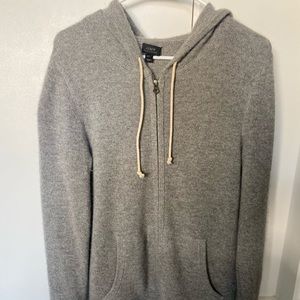 Jcrew zip-up 100% Italian cashmere hoodie MENS XS